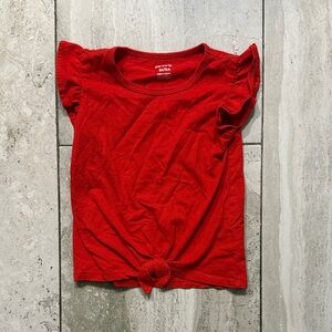 Carter's Red Knot Front Ruffle Sleeve Tee